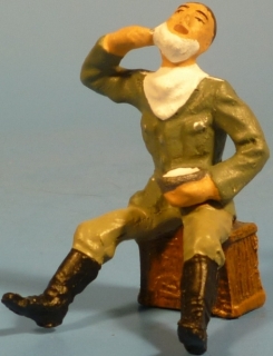 Soldat sich rasierend