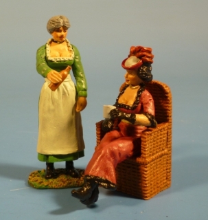 Lady mit Bedienung (Barkeeperin)
