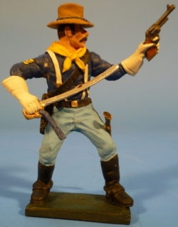 Kavallerist mit S�bel und Revolver