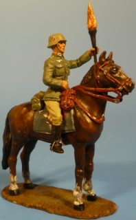 Fackeltr�ger zu Pferd Fackel links haltend