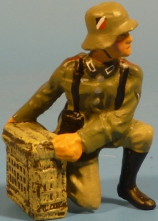 Artillerist kniend mit Geschosskorb