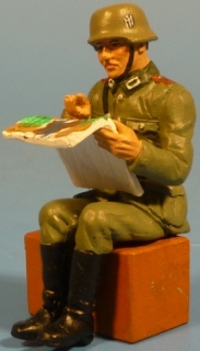 Beifahrer sitzend mit Karte