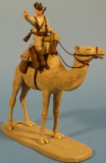 Feldwebel zeigend auf Kamel