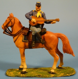 Kavallerieoffizier Gitarre spielend