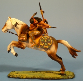Indianer mit Gewehr schie�end (B�ffeljagd)
