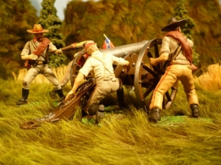 Konfderierten Artilleriestellung 