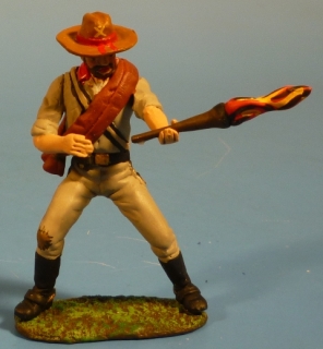 Konfderierten Soldat mit Fackel (Kanone)