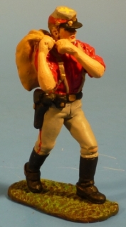 Konfderierten Soldat mit Pulversack (fr Kanone)
