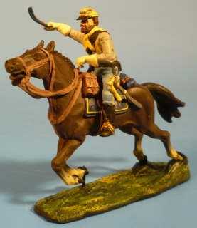 Konf�derierten Kavallerist mit S�bel angreifend