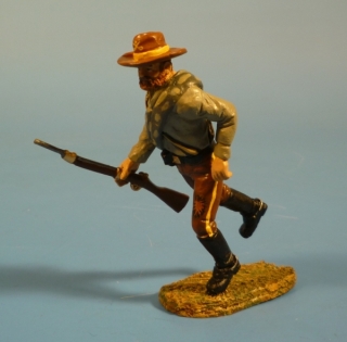 Konfderierten Soldat im Angriff