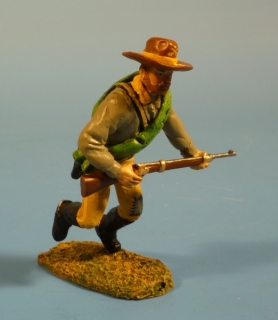 Konfderierten Soldat im Angriff