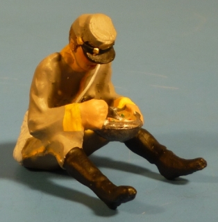 Konfderierten Soldat mit Suppe