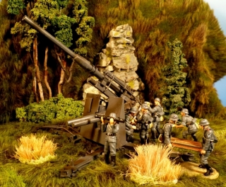 8,8 cm Flak mit Luftwaffenbedienung im Kampf gegen feindliche Flugzeuge