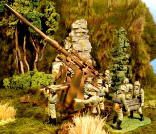 8,8 cm Flak mit Heeresbedienung im Kampf gegen feindliche Flugzeuge