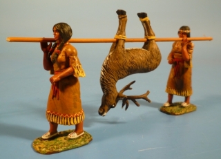 Squaws mit Jagdbeute 