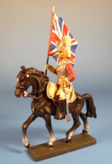 Life Guard K�rassier mit Fahne zu Pferd