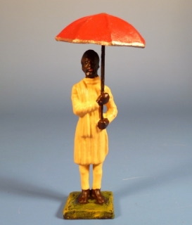 Abessinier stehend mit Schirm 