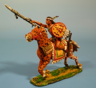 Indianer mit Speer im Angriff