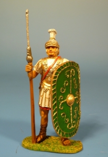 Pr�torianer stehend mit Schild und Pilum