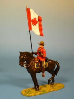 Mounty zu Pferd mit Fahne