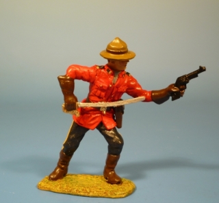 Mounty mit Sbel und Revolver kmpfend