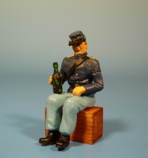 Unions Soldat bei der Gefechtspause
