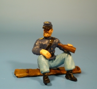 Unions Soldat bei der Gefechtspause