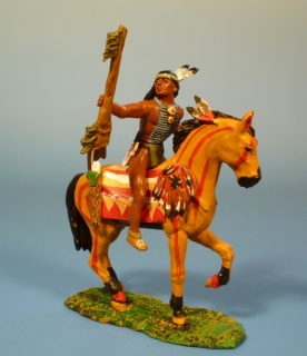 Indianer zu Pferd mit Gewehr
