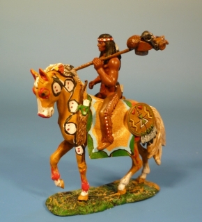 Indianer zu Pferd links Gep�ckstange haltend