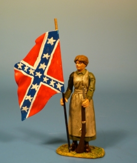 Patriotin mit Fahne (wahlweise S�d- bzw. Nordstaaten Fahne)