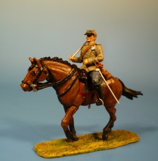 Konfderierter Offizier zu Pferd