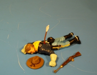 7US Kavallerist tot auf Bauch liegend