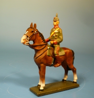 General Ludendorff mit Marschallstab zu Pferd