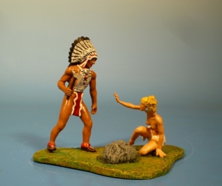 Indianer und Siedlerin