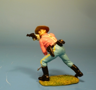 7US Kavallerist mit Revolver und Gewehr