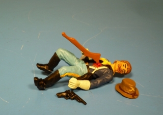 7US Kavallerist tot am boden liegend