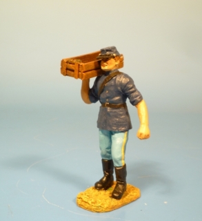 Unions Soldat Kiste tragend