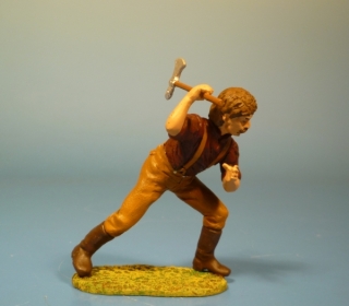 Cowboy mit Axt k�mpfend
