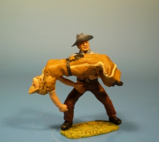 Cowboy mit ohnm�chtiger Siedlerin