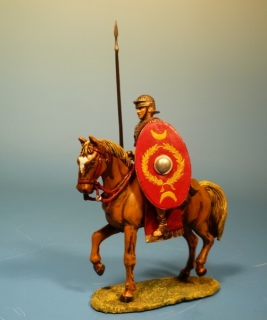 R�mischer Legion�r zu Pferd mit Speer und Schild