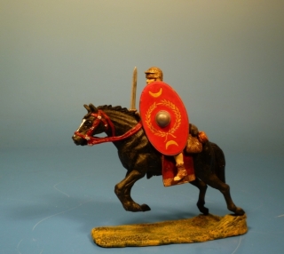 R�mischer Legion�r zu Pferd im Angriff