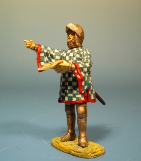 Ritter / Edelmann mit Karte zeigend