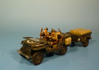 US Willys Jeep mit Figuren und Zubehr