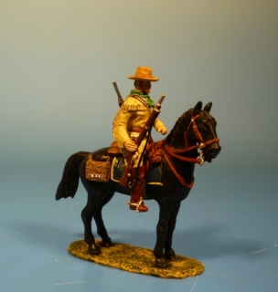 Cowboy Trapper zu Pferd