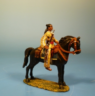Indianer zu Pferd mit Gewehr
