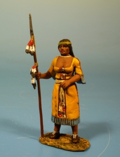 Squaw stehend mit Speer