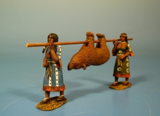Squaws mit erlegtem B�r