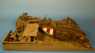 Diorama 1. Weltkrieg Schlachtfeld 1918