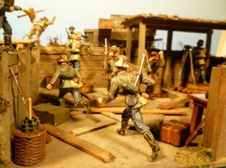 Diorama 1. Weltkrieg Schlachtfeld 1918