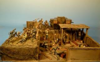 Diorama 1. Weltkrieg Schlachtfeld 1918
